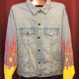 COPY - Men’s Jackson Flame Sleeved Jean Jacket